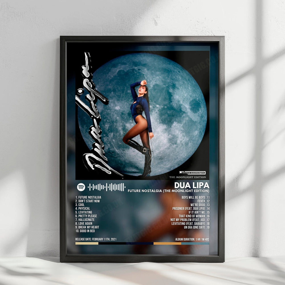 Dua Lipa Future Nostalgia The Moonlight Edition Album Cover Poster with Complete Tracklist