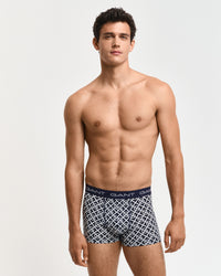 GANT G PATTERN Mens Trunks 3-Pack Evening Blue