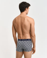 GANT G PATTERN Mens Trunks 3-Pack Evening Blue