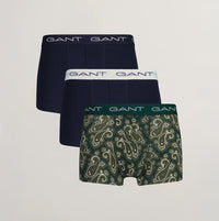 GANT PAISLEY TRUNK 3 Pack Mens Deep Forest