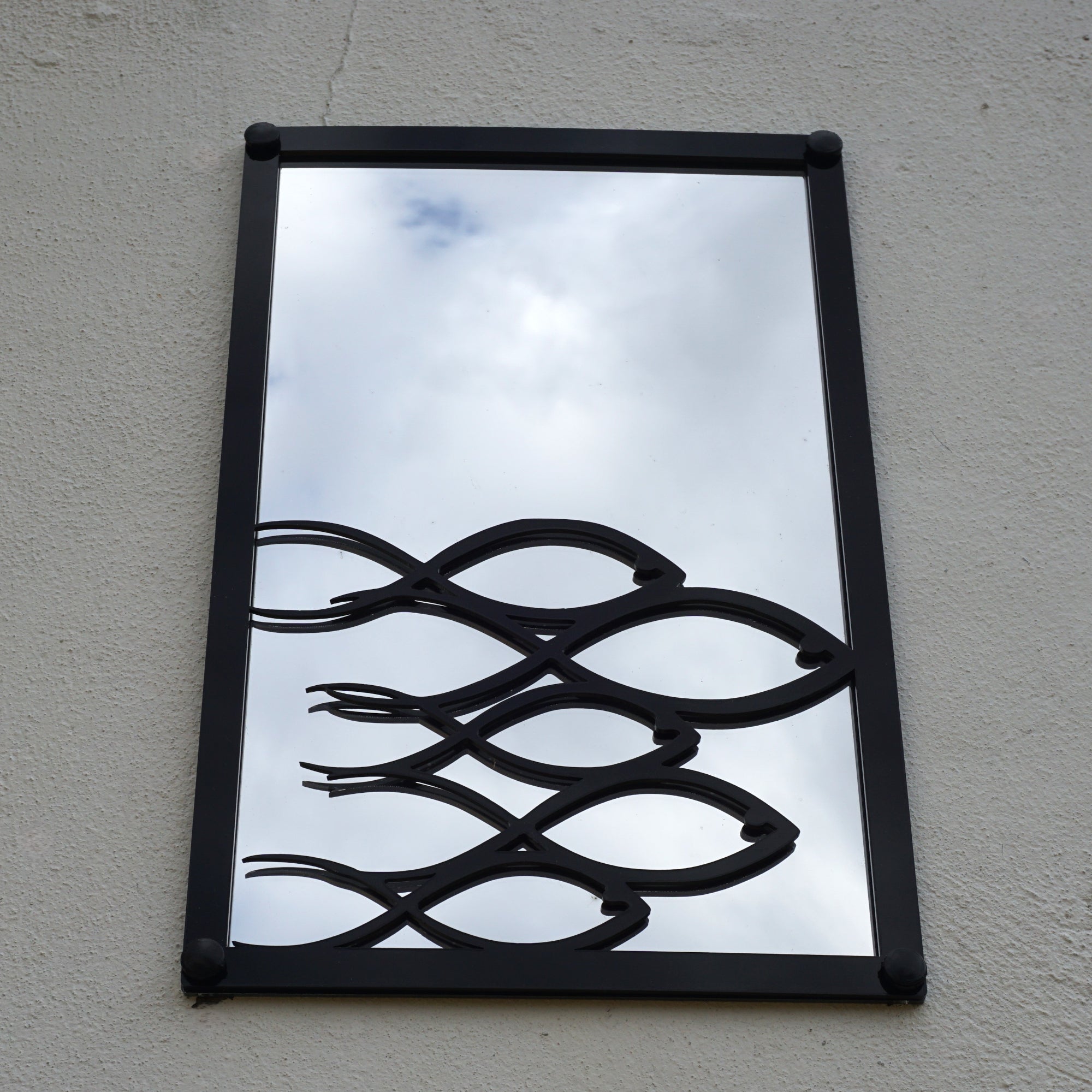 Swimming Fish, SunCatcher Garden Mirror Rectangular Design