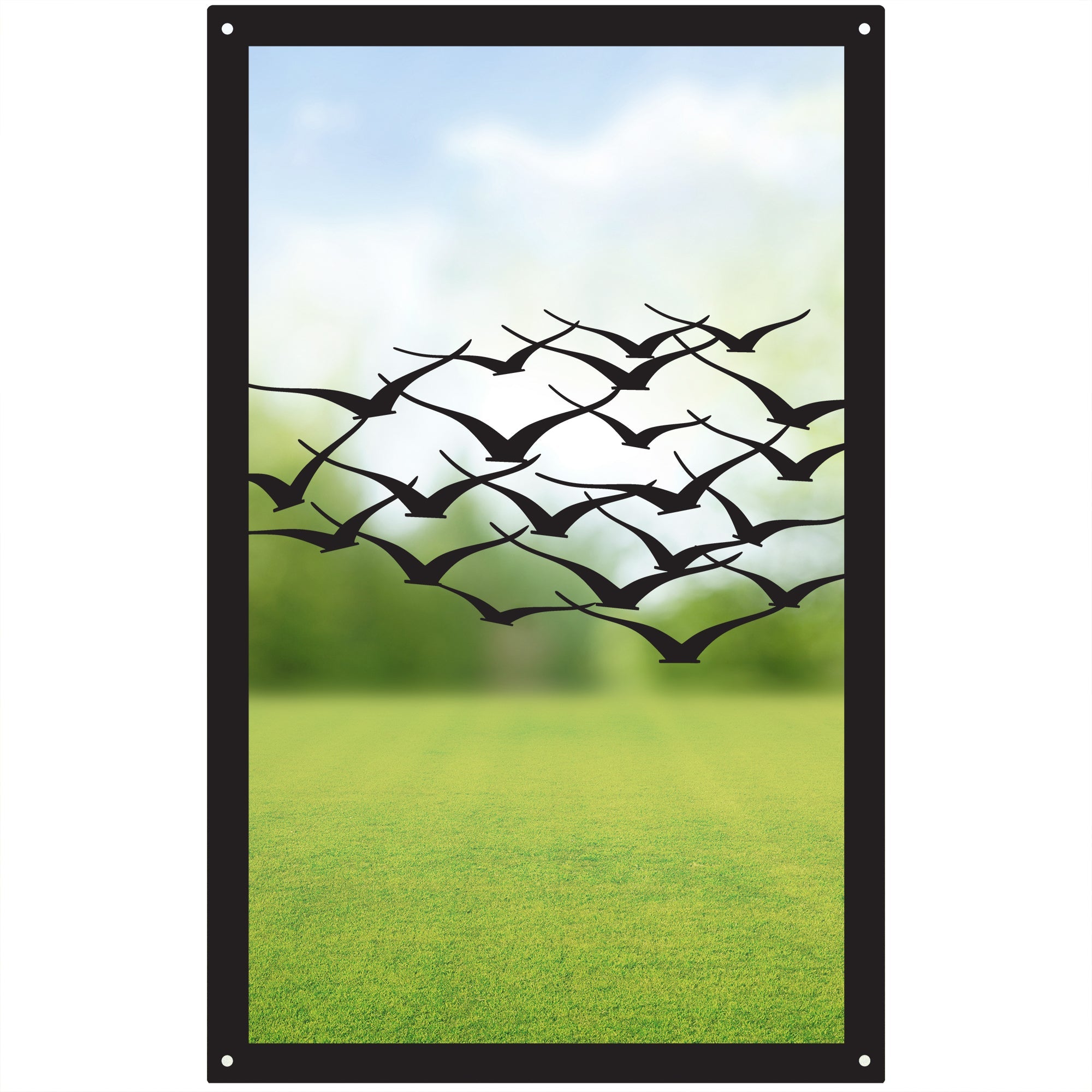 Flock of Birds, SunCatcher Garden Mirror Rectangular Design