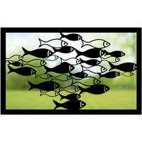 School of Fish, SunCatcher Garden Mirror Rectangular Design
