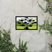 School of Fish, SunCatcher Garden Mirror Rectangular Design