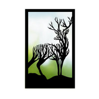 Turning Stag, SunCatcher Garden Mirror Highland Stag Design