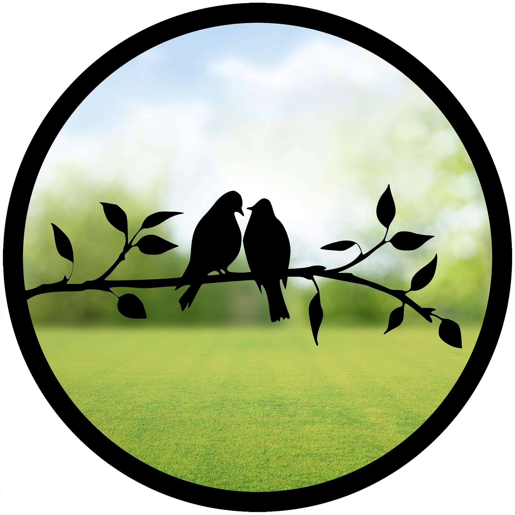SunCatcher Garden Mirror Round Two Little Birds Range of Sizes