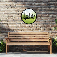 SunCatcher Garden Mirror Round Four Friendly Gonks Range of Sizes