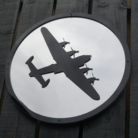 Round SunCatcher Garden Mirror Lancaster Bomber