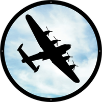 Round SunCatcher Garden Mirror Lancaster Bomber