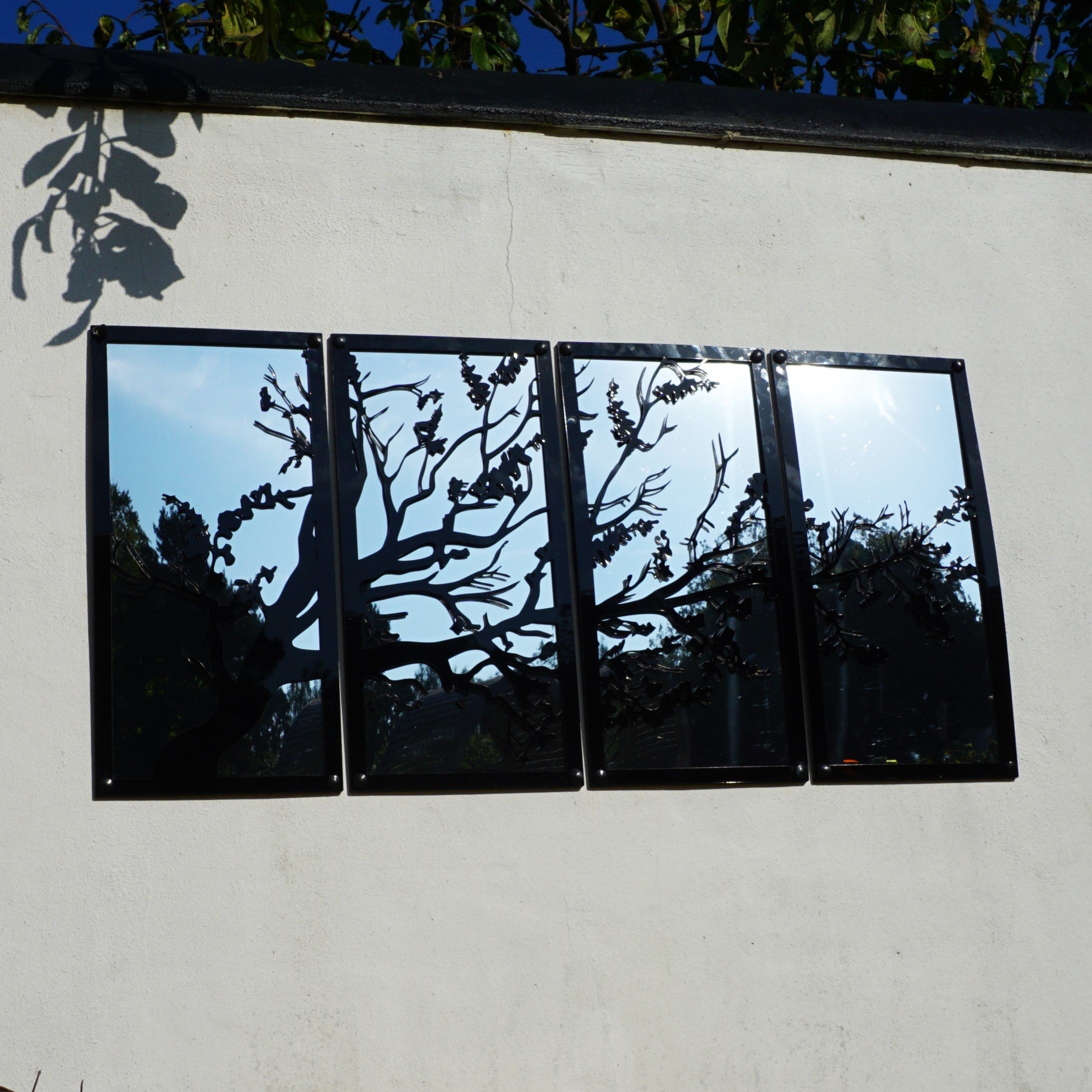 SunCatcher Garden Mirror Set of Four Panels Tree