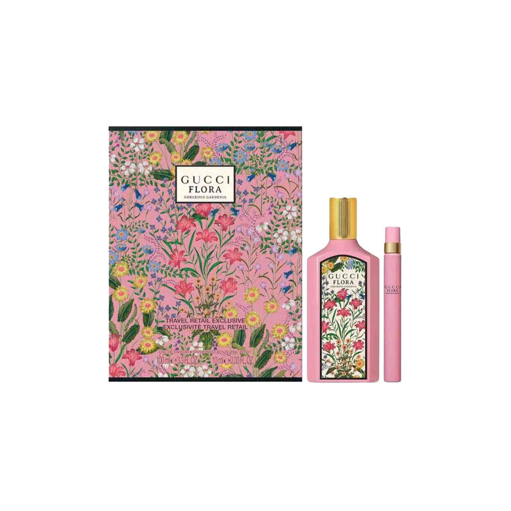 Gucci Flora Gorgeous Gardenia 100ml EDP + 10ml Mini for Women Gift Set