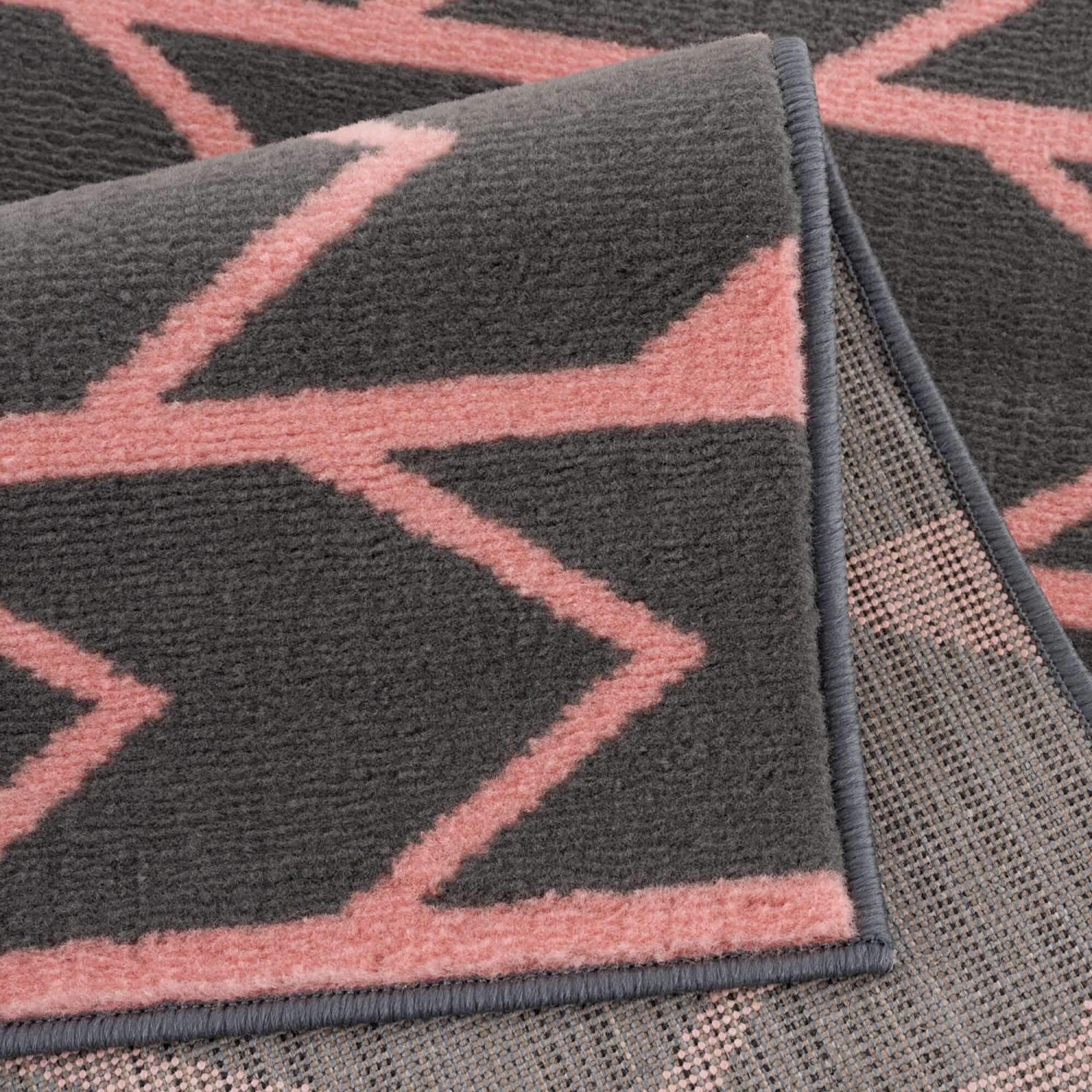 Gustavo Collection Modern Rugs in Pink | 3223p