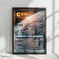 GZA "Beneath the Surface" Album Cover Poster - with Complete Tracklist