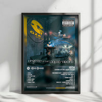 GZA "Legend of the Liquid Sword" Album Cover Poster - with Complete Tracklist