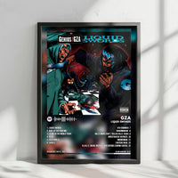 GZA "Liquid Swords" Album Cover Poster - with Complete Tracklist