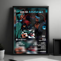 GZA "Liquid Swords" Album Cover Poster - with Complete Tracklist