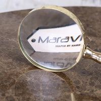 Garo Vintage Brass Magnifying Glass with Mother of Pearl Handle