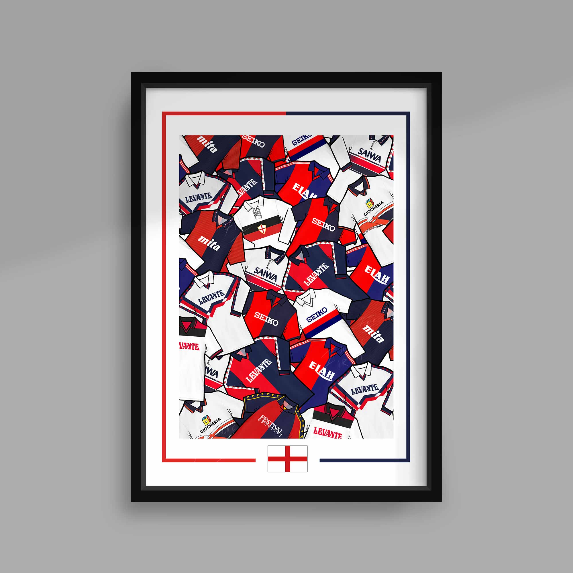 Genoa Retro Shirts Football Print