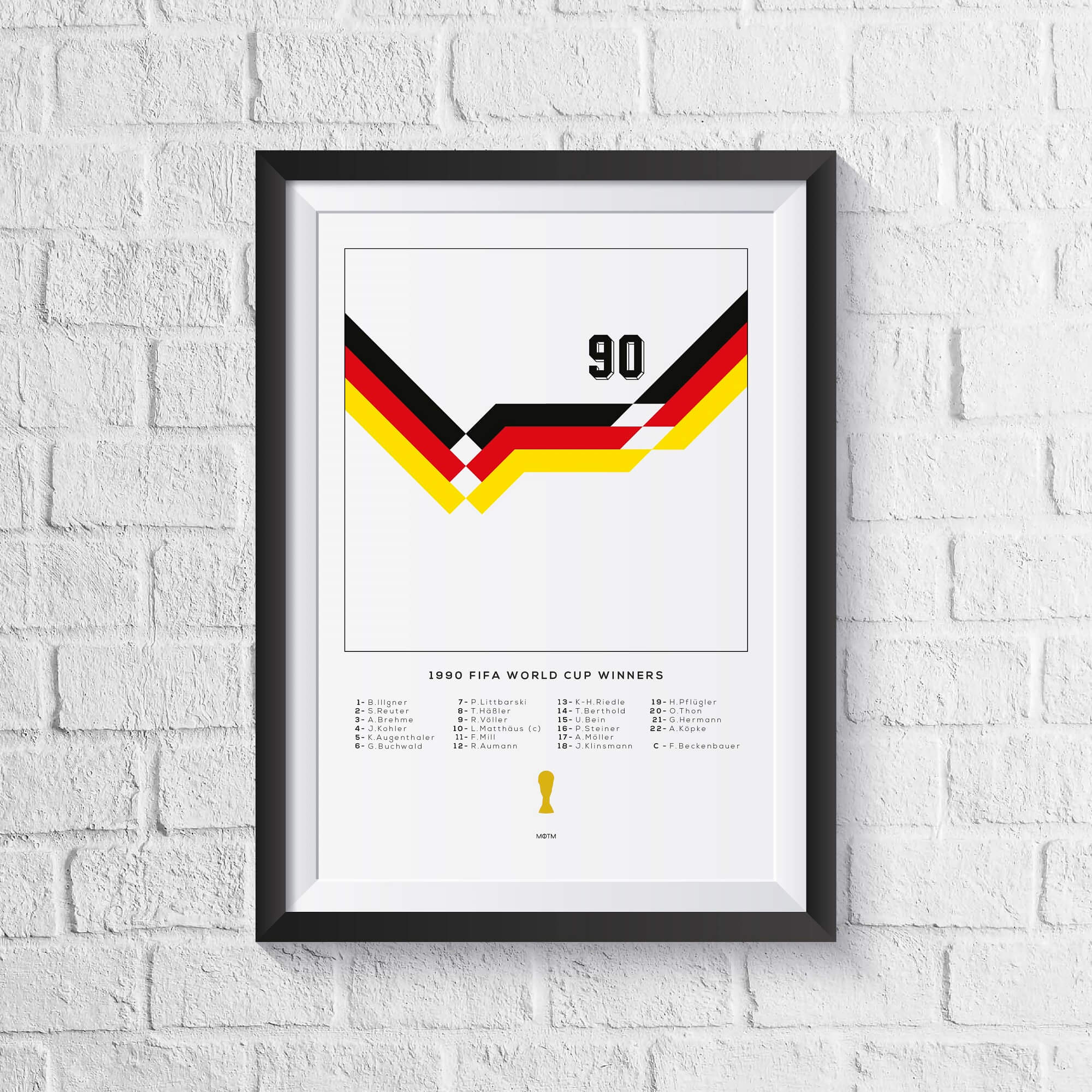 Germany 1990 World Cup Squad Print