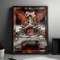 Ghost "Prequelle  " Album Cover Poster - with Complete Tracklist