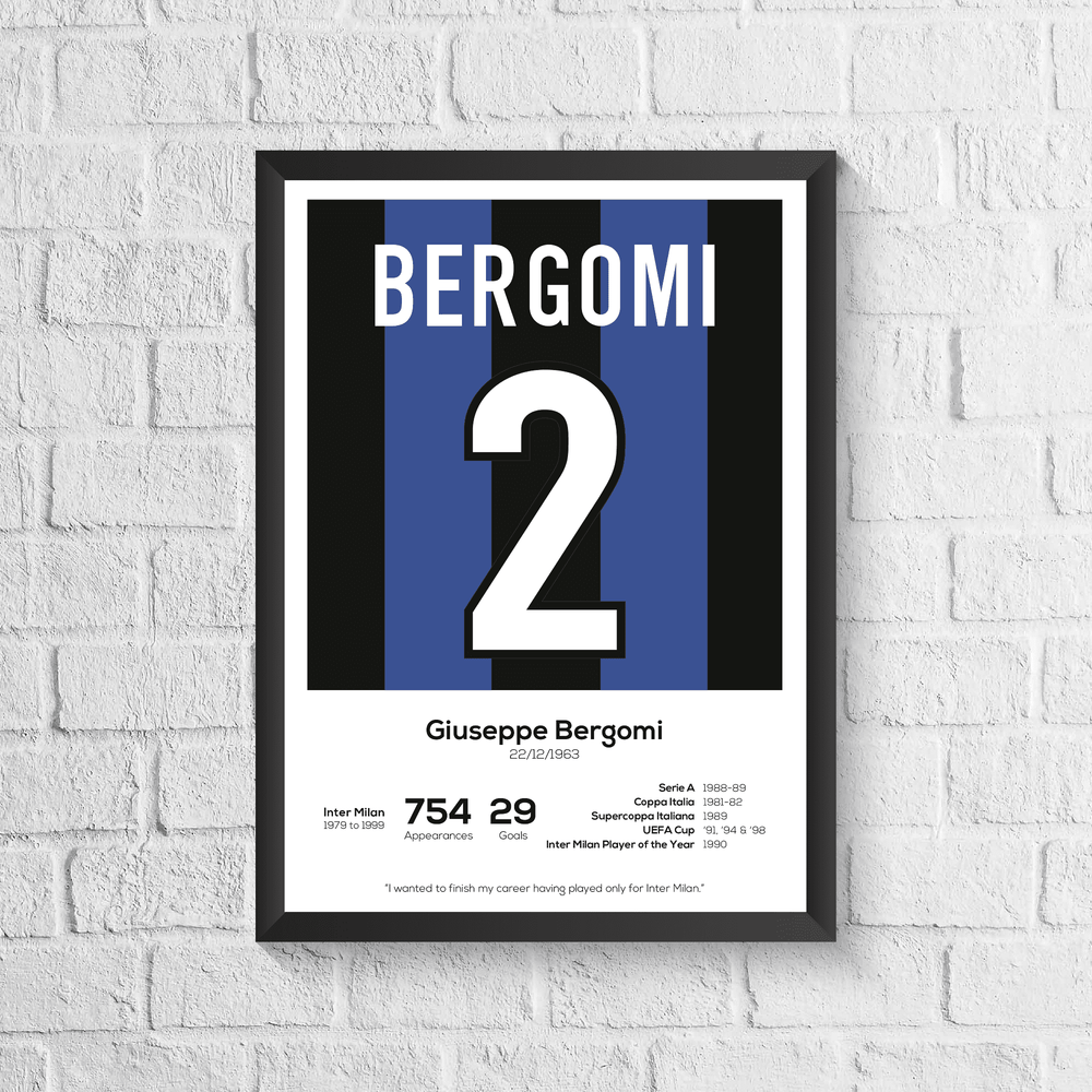 Giuseppe Bergomi Legend Stats Print