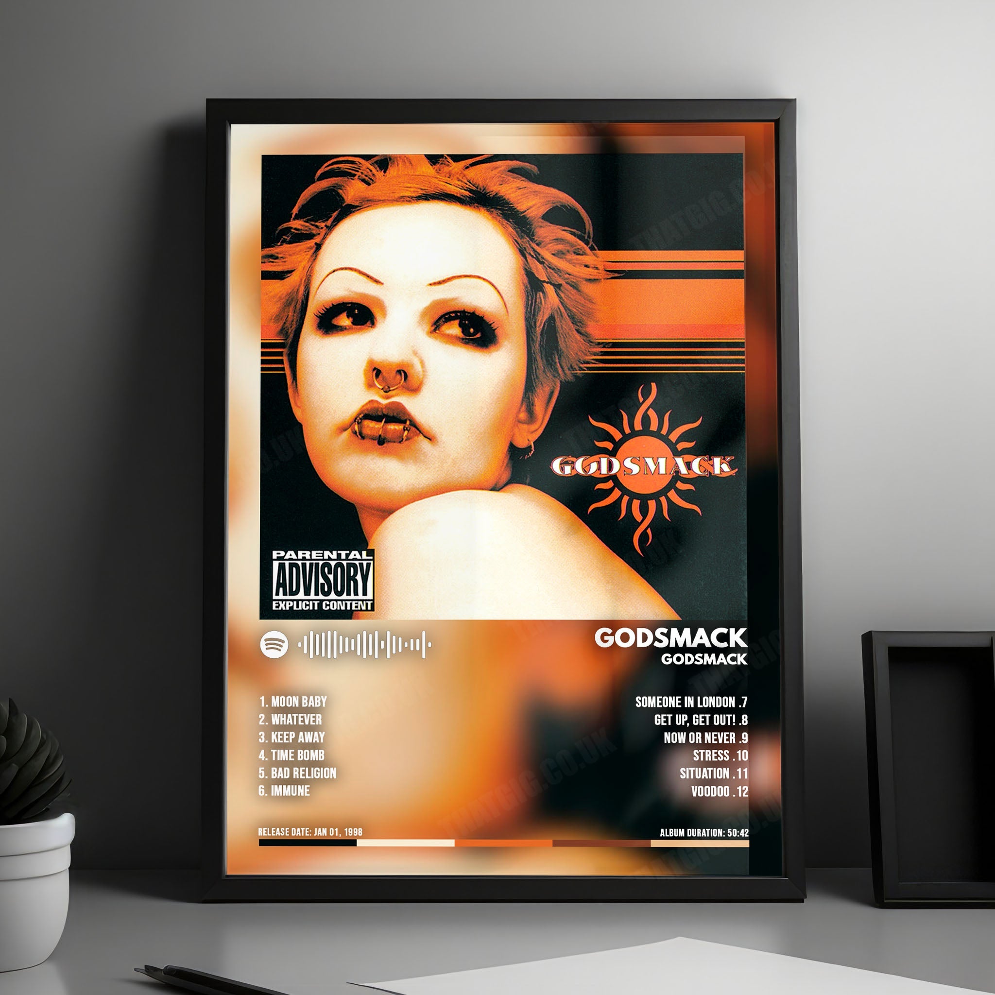 Godsmack "Godsmack  " Album Cover Poster - with Complete Tracklist
