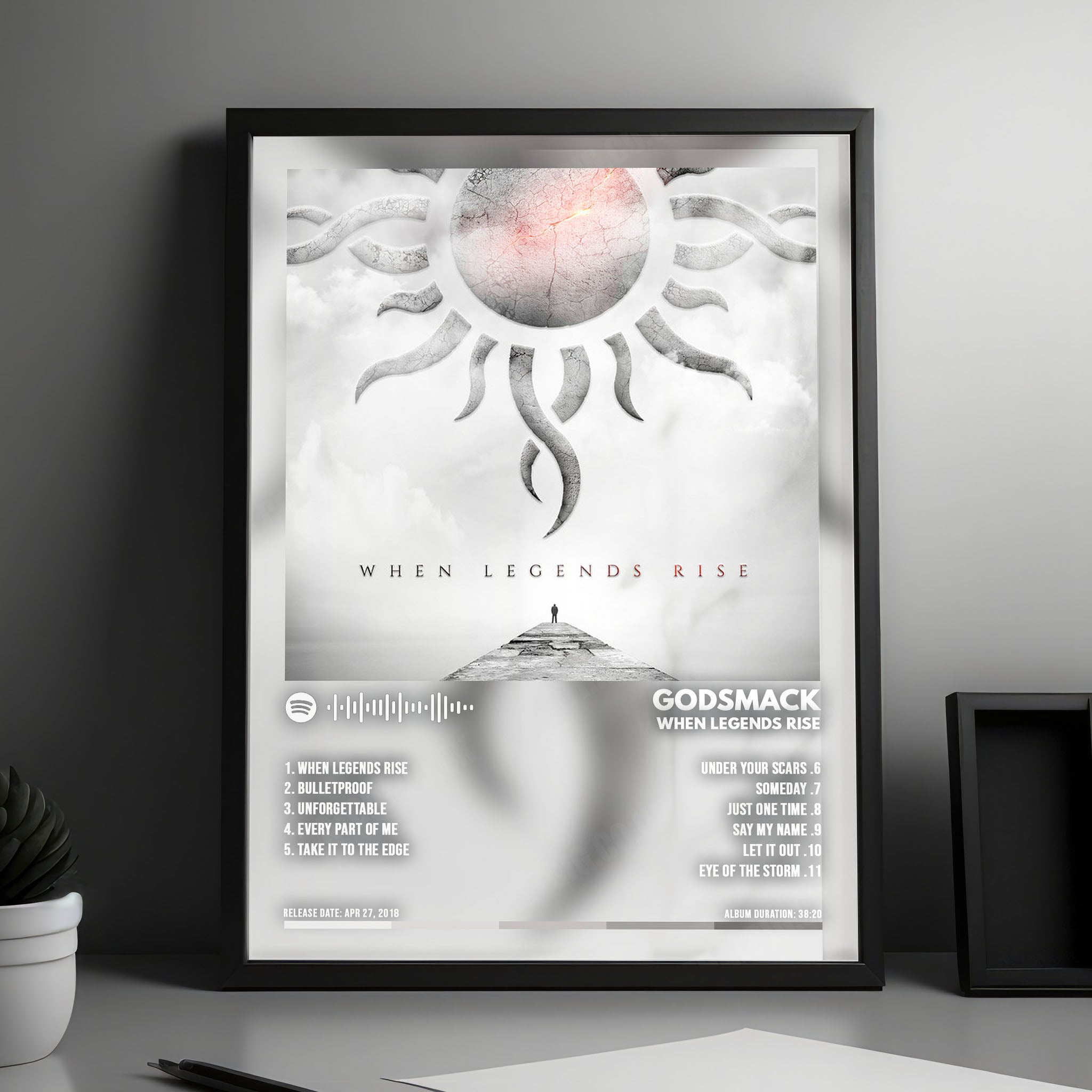 Godsmack "When Legends Rise  " Album Cover Poster - with Complete Tracklist