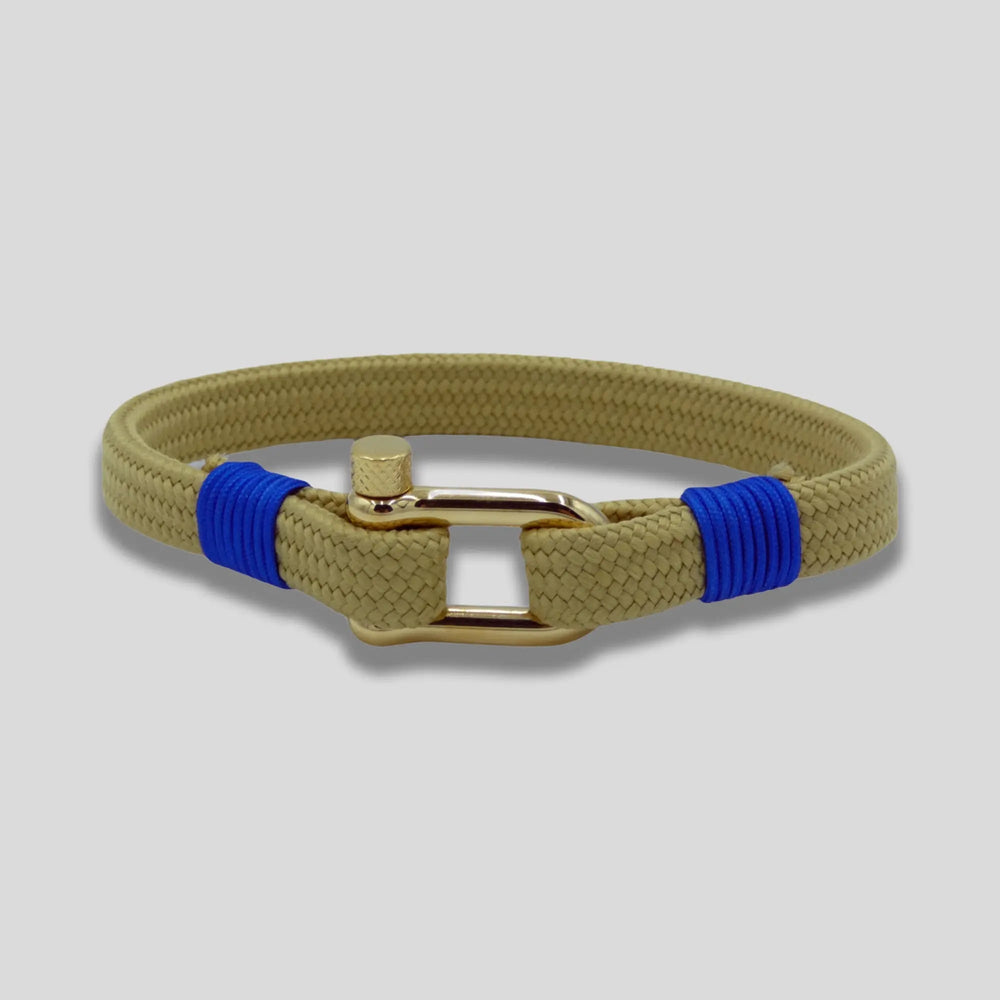 Gold Nylon and Gold Plated Shackle Bracelet