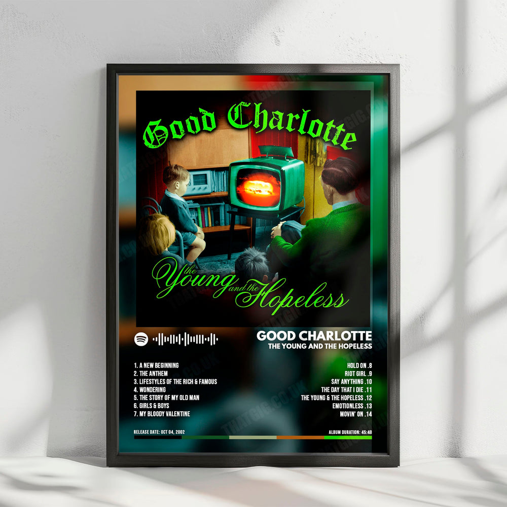 Good Charlotte "The Young and the Hopeless  " Album Cover Poster - with Complete Tracklist