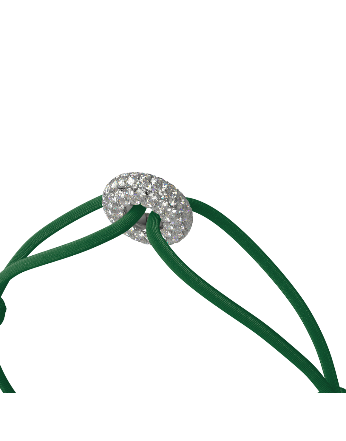 Mini Silver Soho Pavé Cord Bracelet
