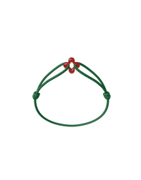 Mini Red Clover Cord Bracelet