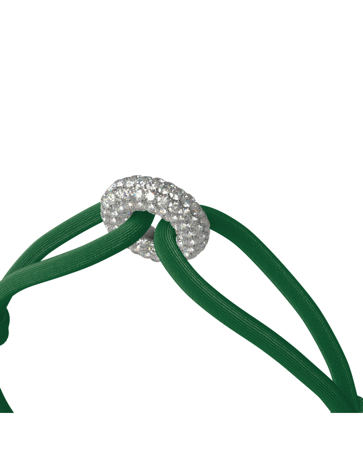 Silver Soho Pavé Cord Bracelet