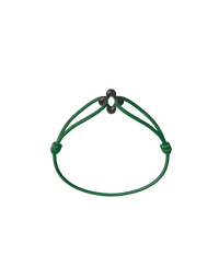 Mini Black Clover Cord Bracelet