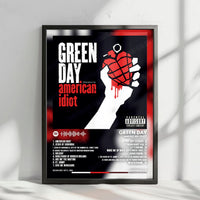 Green Day "American Idiot" Album Cover Poster - with Complete Tracklist