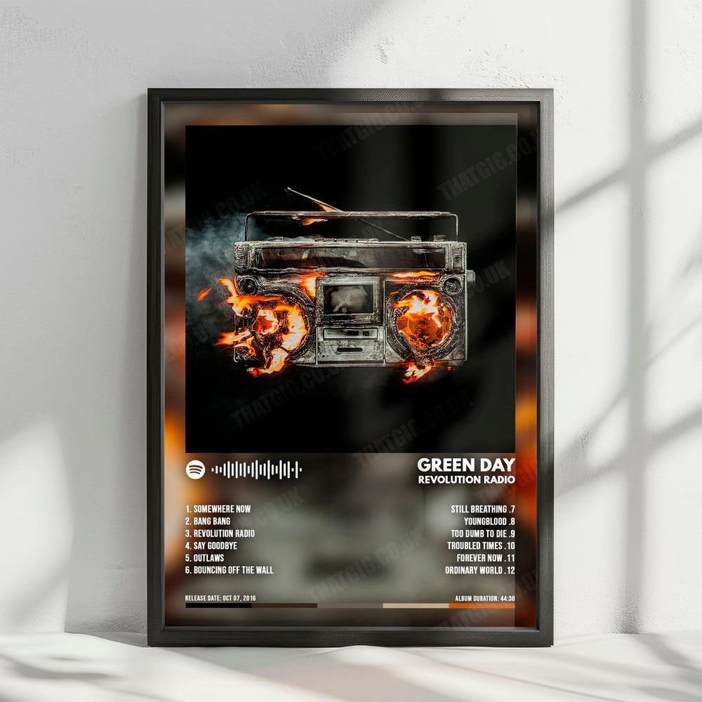 Green Day "Revolution Radio" Album Cover Poster - with Complete Tracklist