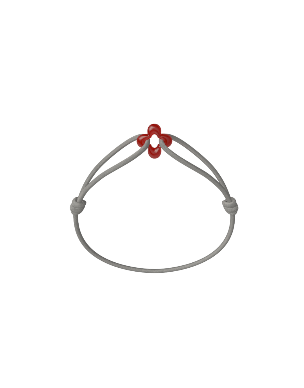 Mini Red Clover Cord Bracelet