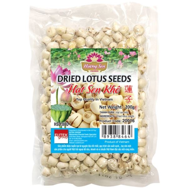 HUONG SEN Dried Lotus Seeds Hat Sen Kho 200g