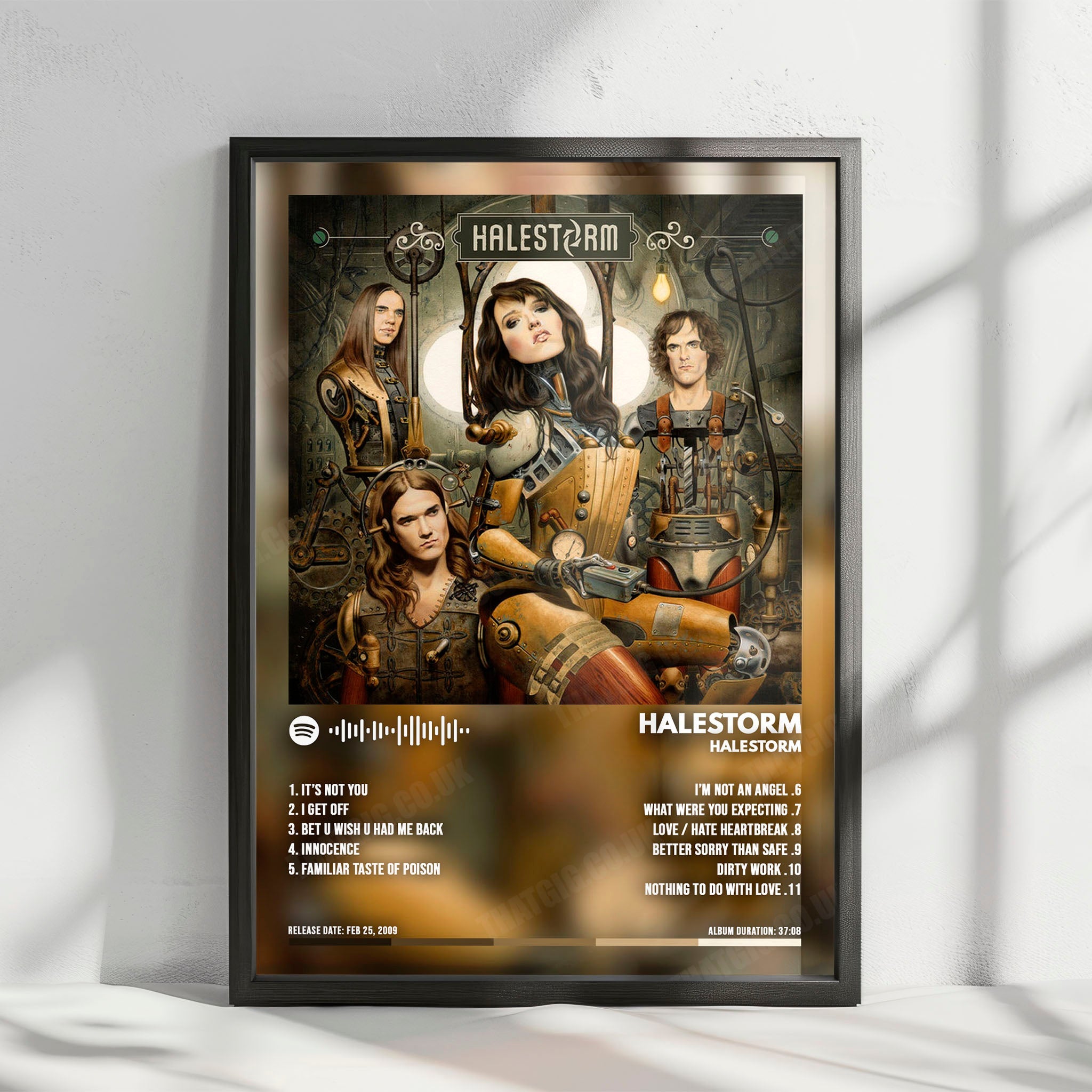 Halestorm "Halestorm  " Album Cover Poster - with Complete Tracklist