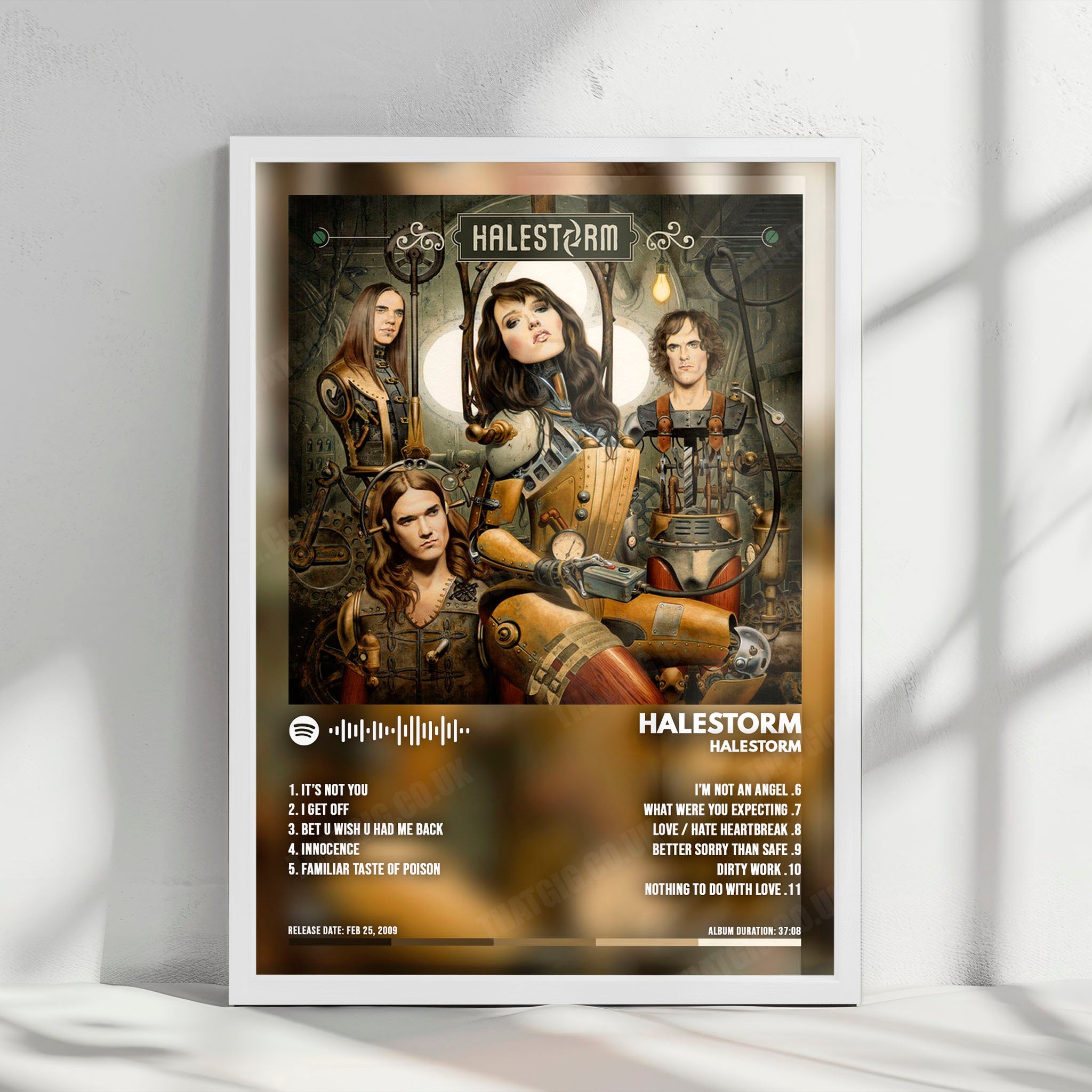 Halestorm "Halestorm  " Album Cover Poster - with Complete Tracklist