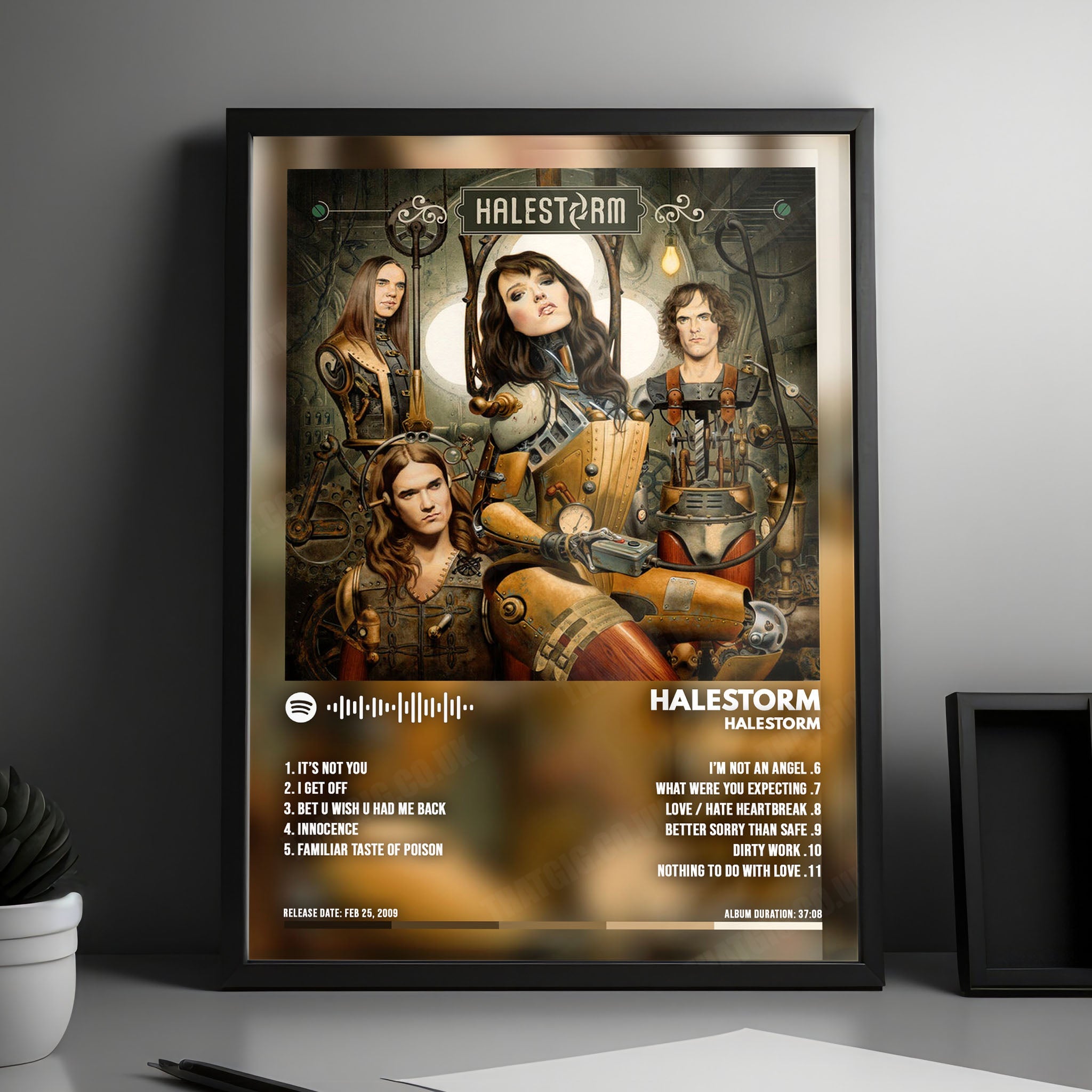 Halestorm "Halestorm  " Album Cover Poster - with Complete Tracklist