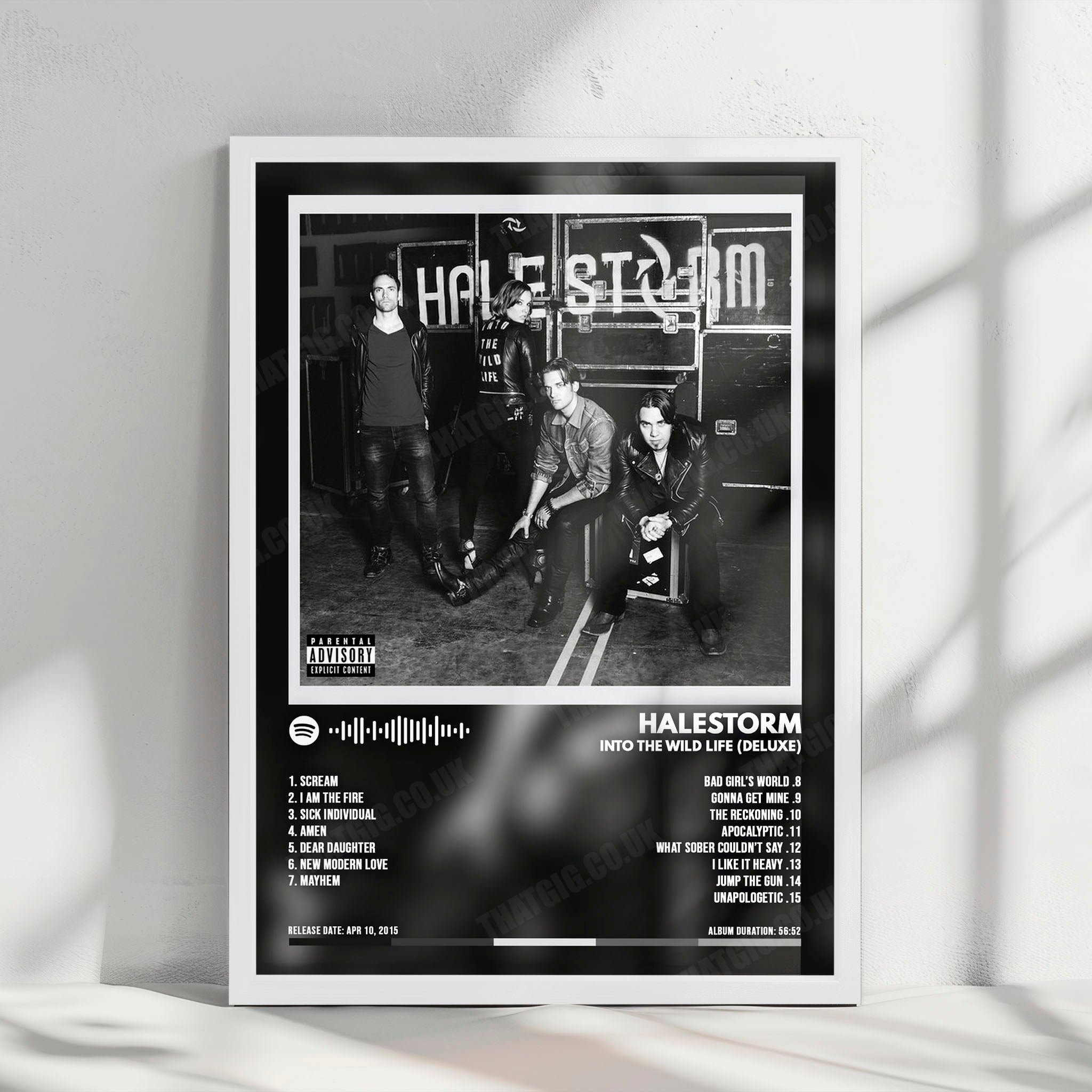 Halestorm "Into the Wild Life  " Album Cover Poster - with Complete Tracklist
