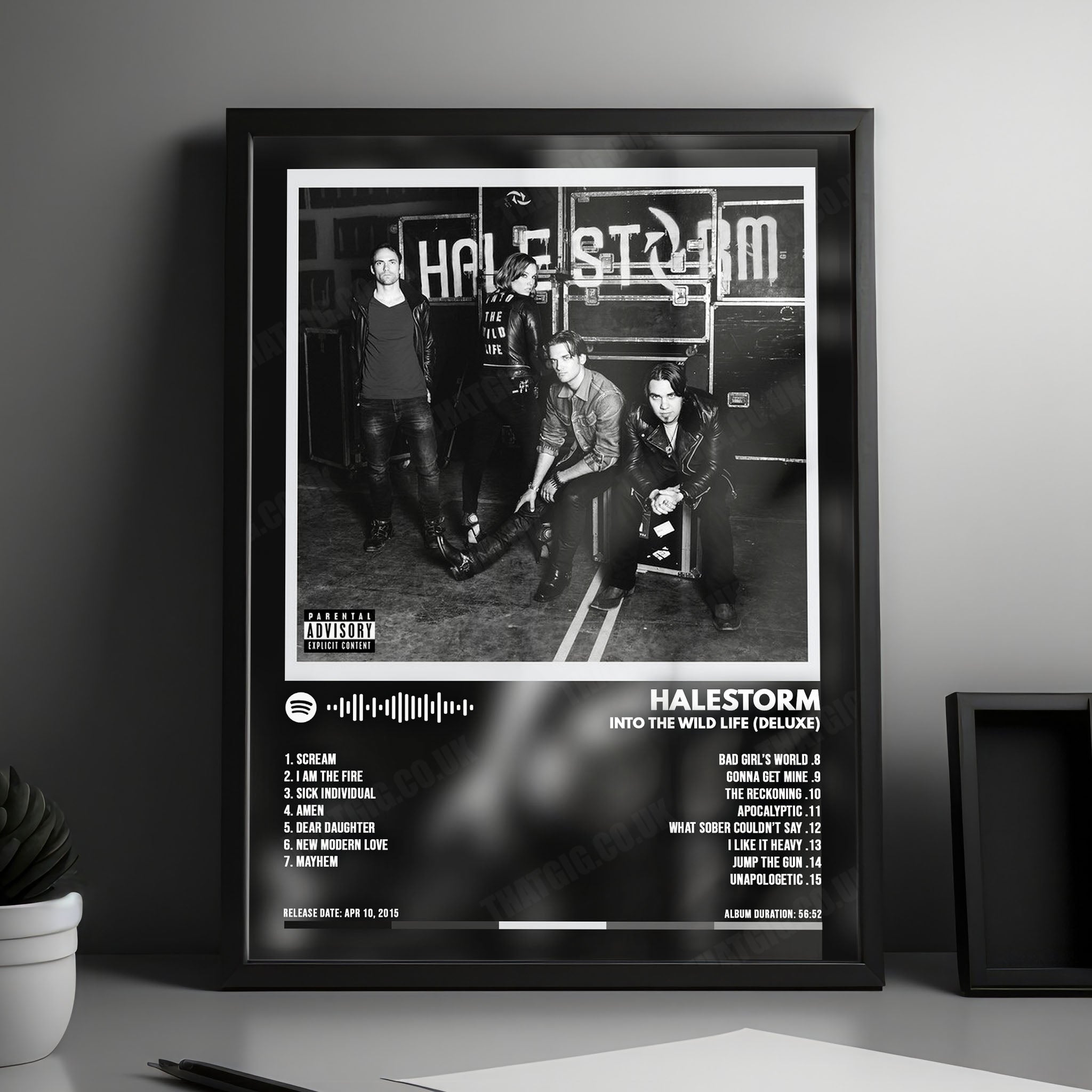 Halestorm "Into the Wild Life  " Album Cover Poster - with Complete Tracklist