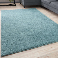 Myshaggy Solid Duck Egg Blue Rug