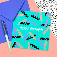 Cavatappi Pasta Birthday Card – Unique and Fun Greeting for Pasta Lovers