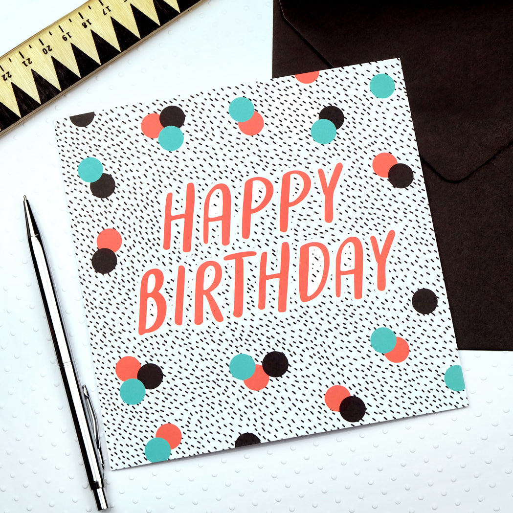 Dotty Happy Birthday Card