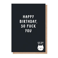 Purrfectly Cheeky Birthday Card from the Cat