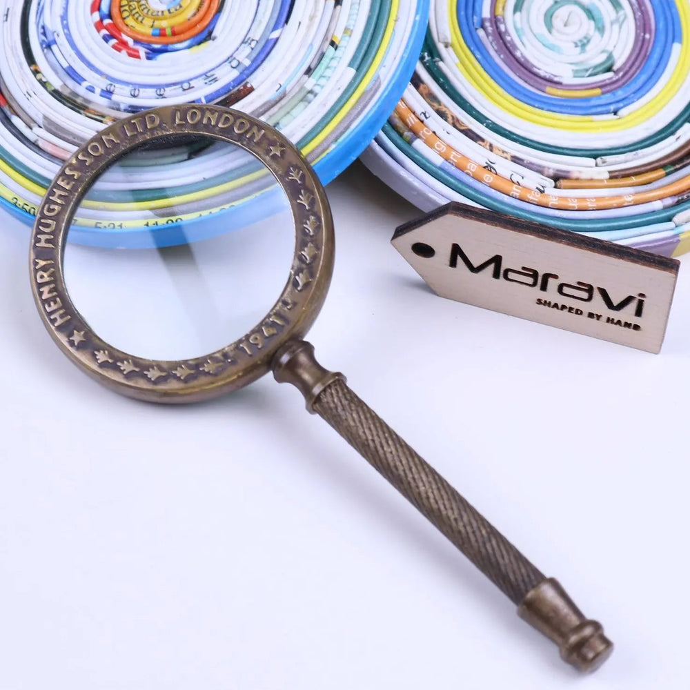 Henry Hughes Vintage Magnifying Glass – Antique Brass Explorer’s Tool