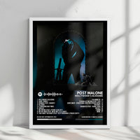 Post Malone "Hollywood's Bleeding" Album Cover Poster - with Complete Tracklist