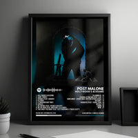 Post Malone "Hollywood's Bleeding" Album Cover Poster - with Complete Tracklist
