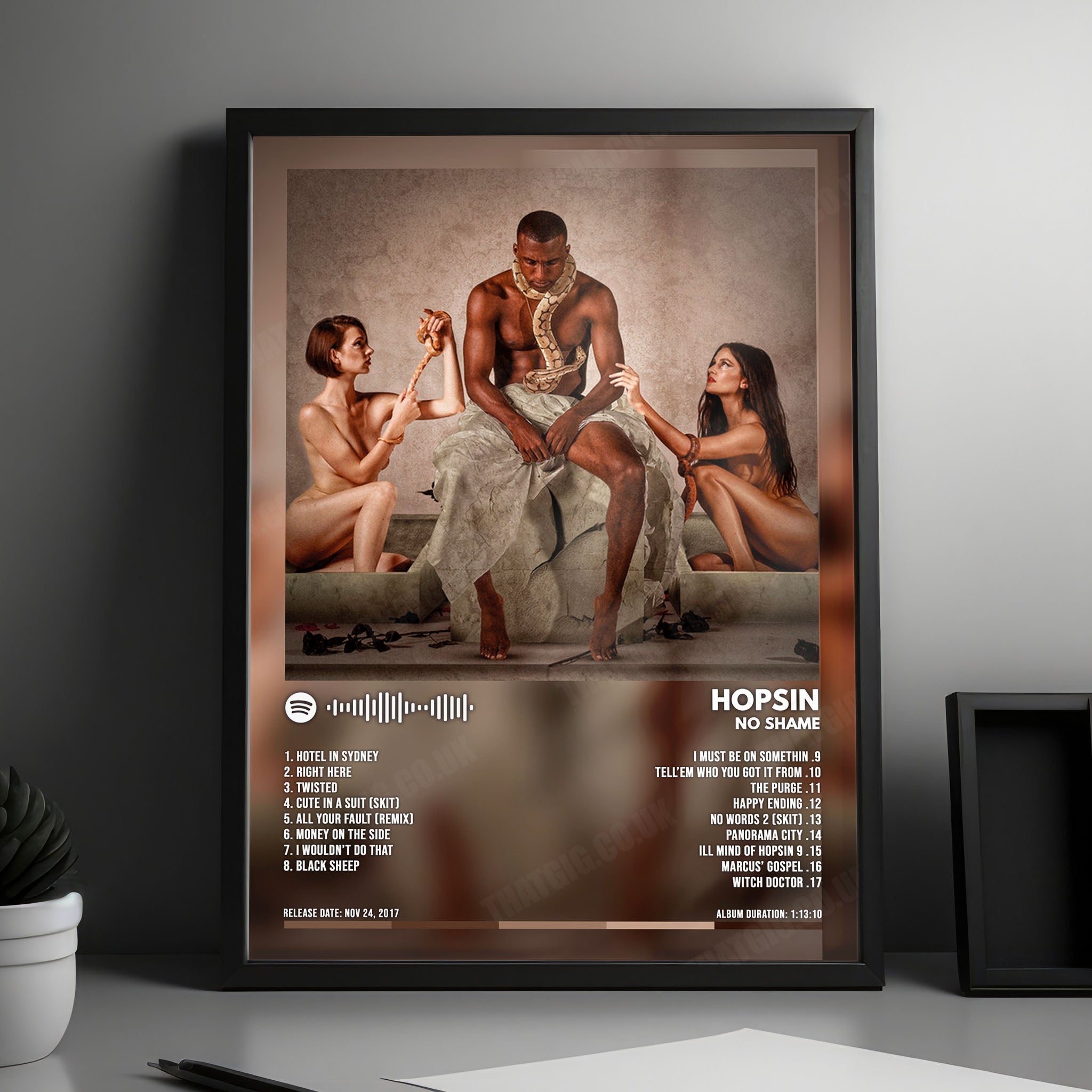 Hopsin "No Shame" Album Cover Poster - with Complete Tracklist